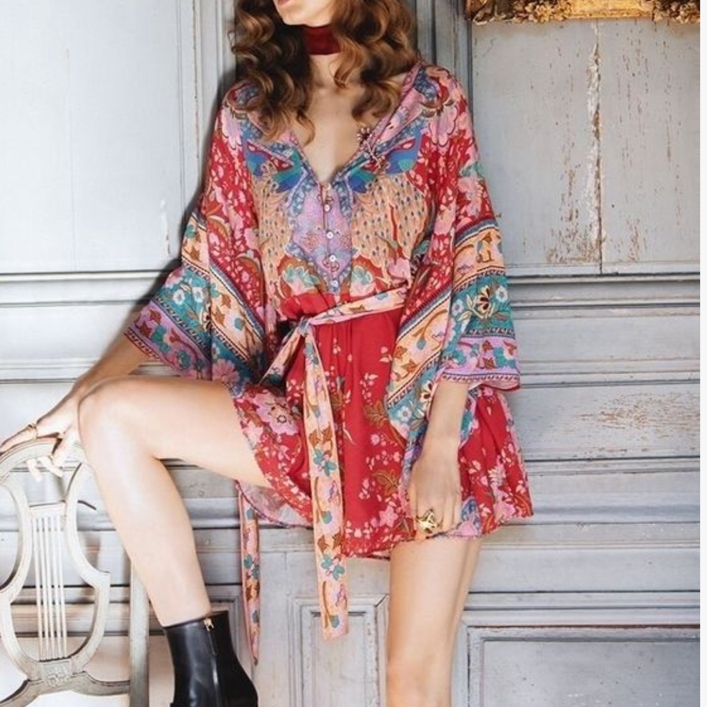 Spell Lotus Kimono Romper - Size Small - Euc!